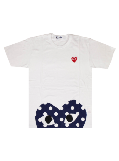 Тениска Comme des Garçons PLAY Polka Dot Half Heart T-Shirt Бяло | az t236 051 1