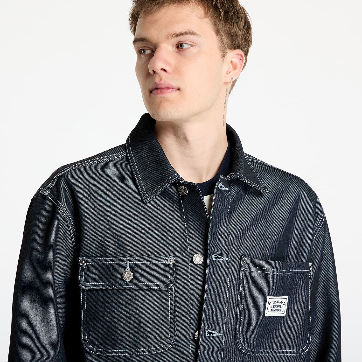 Яке GUESS Originals Metallic Chore Jacket Тъмно синьо | M5RG79D5L40-GOM7, 1