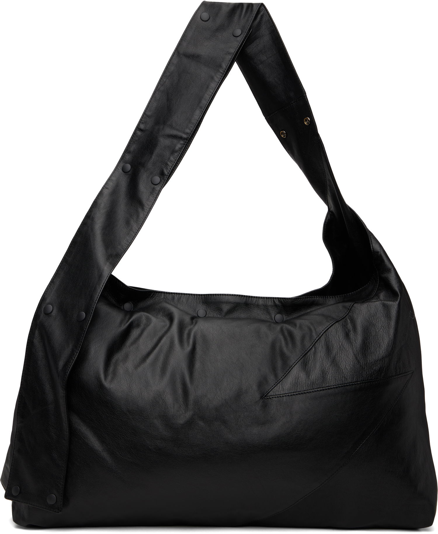 Чанта през рамо Yohji Yamamoto Infinite Big Leather Shoulder Bag Черно | DA-I76-791, 0