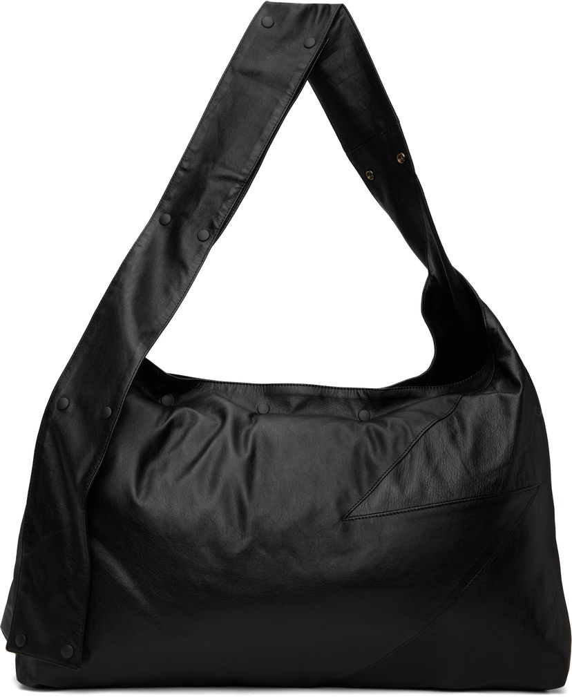 Чанта през рамо Yohji Yamamoto Infinite Big Leather Shoulder Bag Черно | DA-I76-791