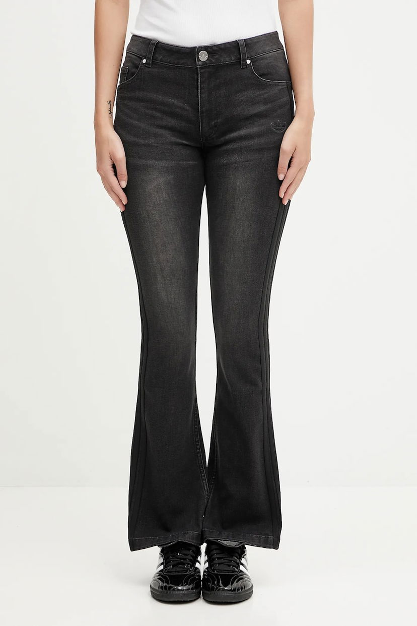 Дънки adidas Originals adidas Originals Slim Denim Medium Waist Flare Jeans Черно | KE9802