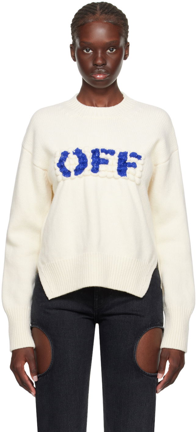 Пуловер Off-White Boiled Sweater Бежово | OWHE102F23KNI0010445, 0