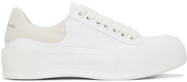 Кецове и обувки Alexander McQueen Deck Lace Plimsoll Sneakers Бяло | 654593W4MV7, 0