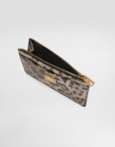 Портфейл Dolce & Gabbana Leopard-print Dauphine Calfskin Card Holder Многоцветен | BI1261AX566HY13M, 3