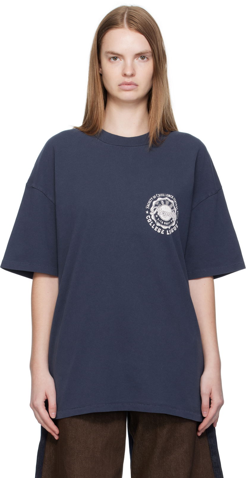 Тениска Ksubi Ksubi Stacks Boyfriend T-Shirt Тъмно синьо | WFA25TE017