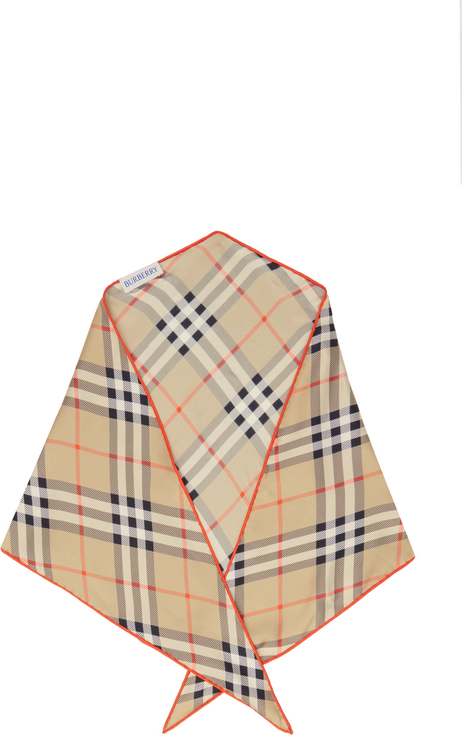 Шал Burberry Diamond Silk Scarf Бежово | 8101852, 0