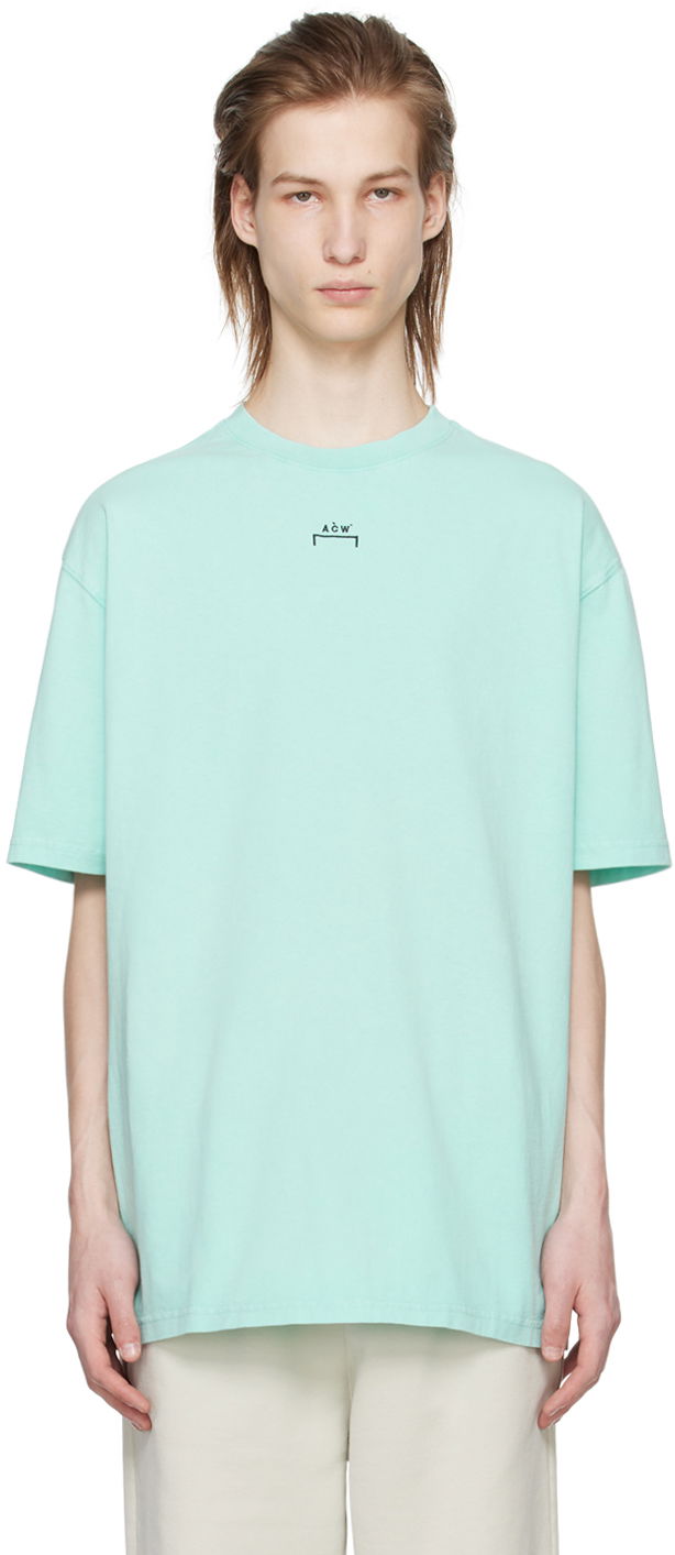 Тениска A-COLD-WALL* Essential T-Shirt Тюркоазено | ACWMTS177, 0