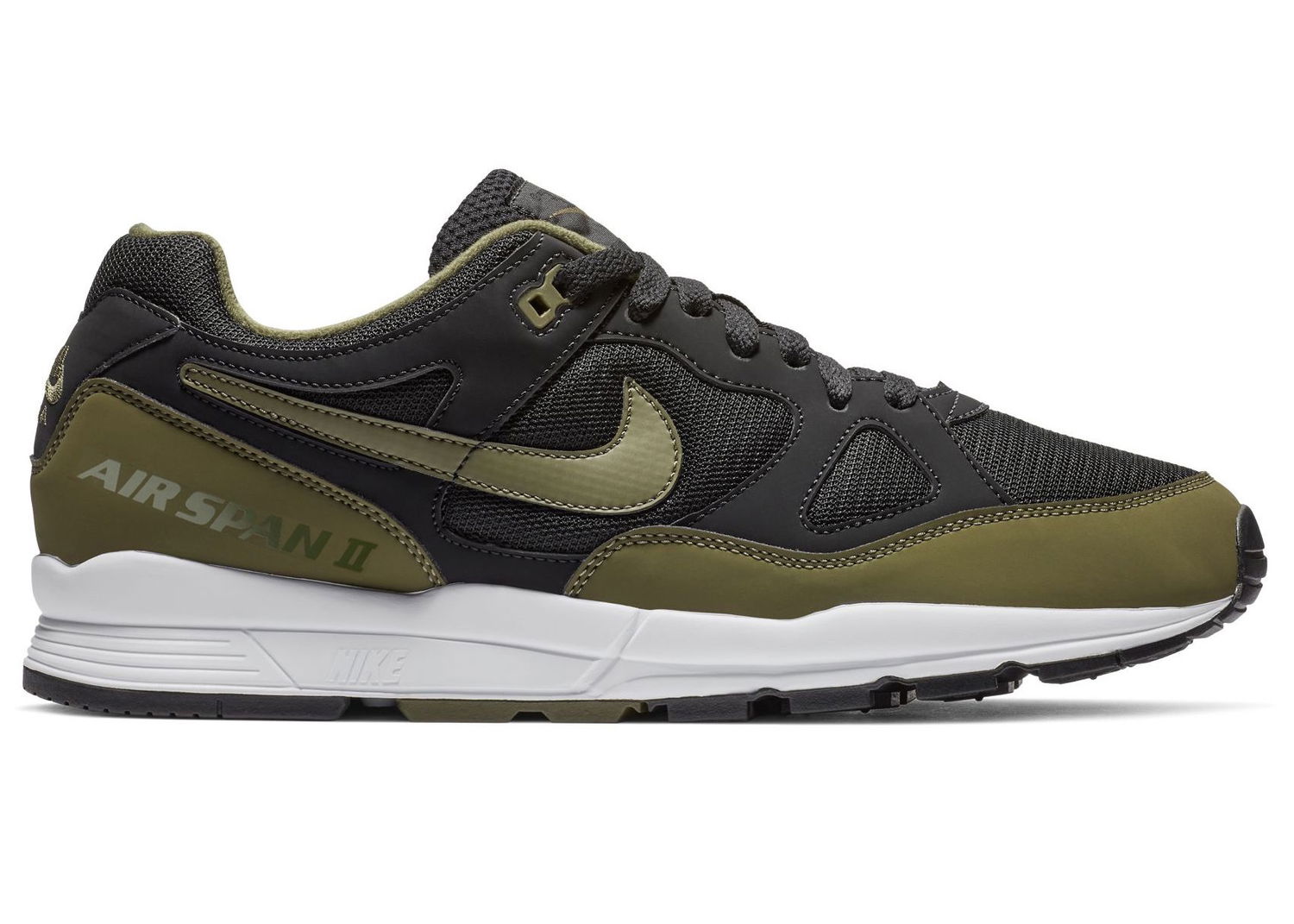 Кецове и обувки Nike Air Span 2 Black Olive Canvas Зелено | AH8047-011, 0