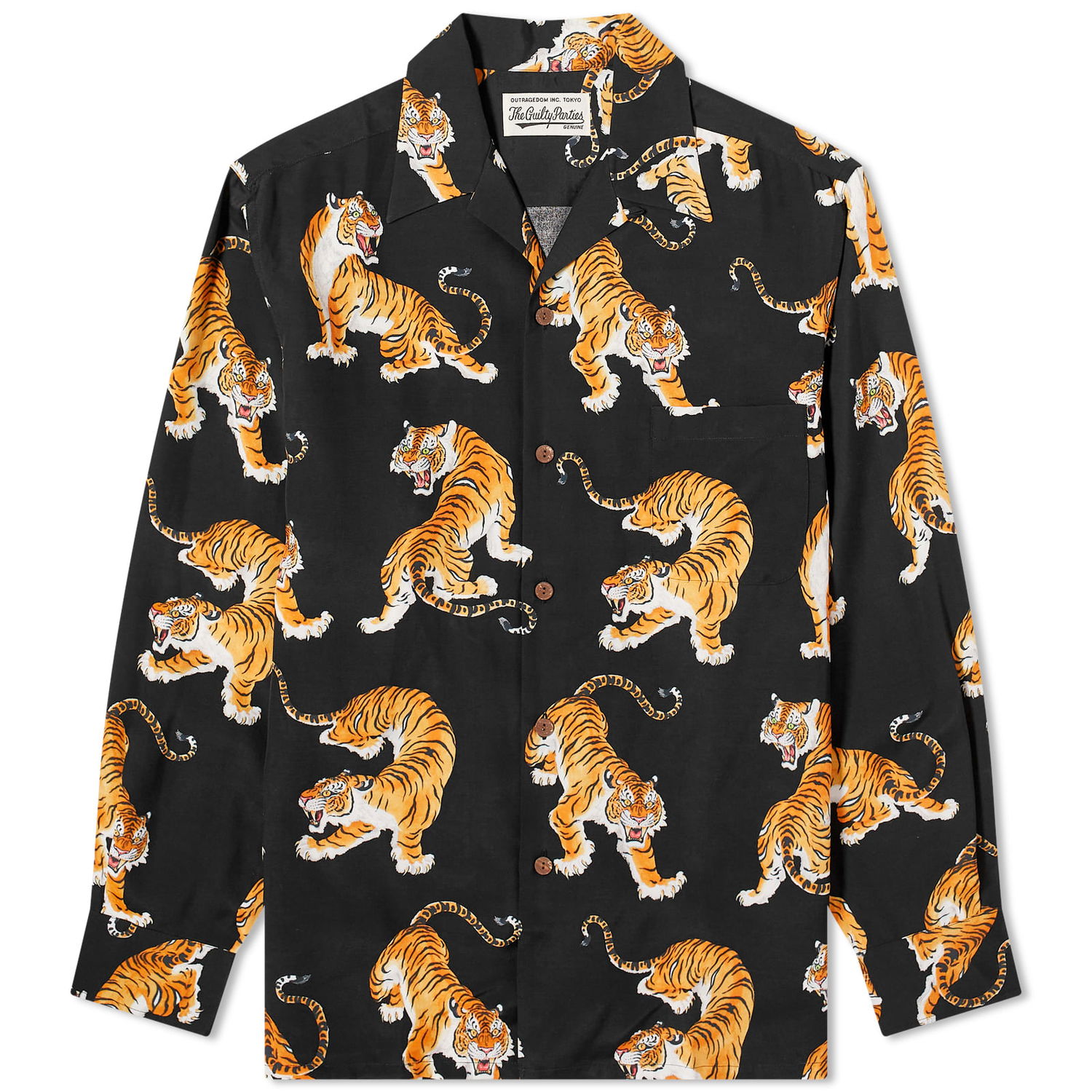 Риза WACKO MARIA Tim Lehi Vacation Shirt Черно | 23FW-WMS-HI03-BLK, 0