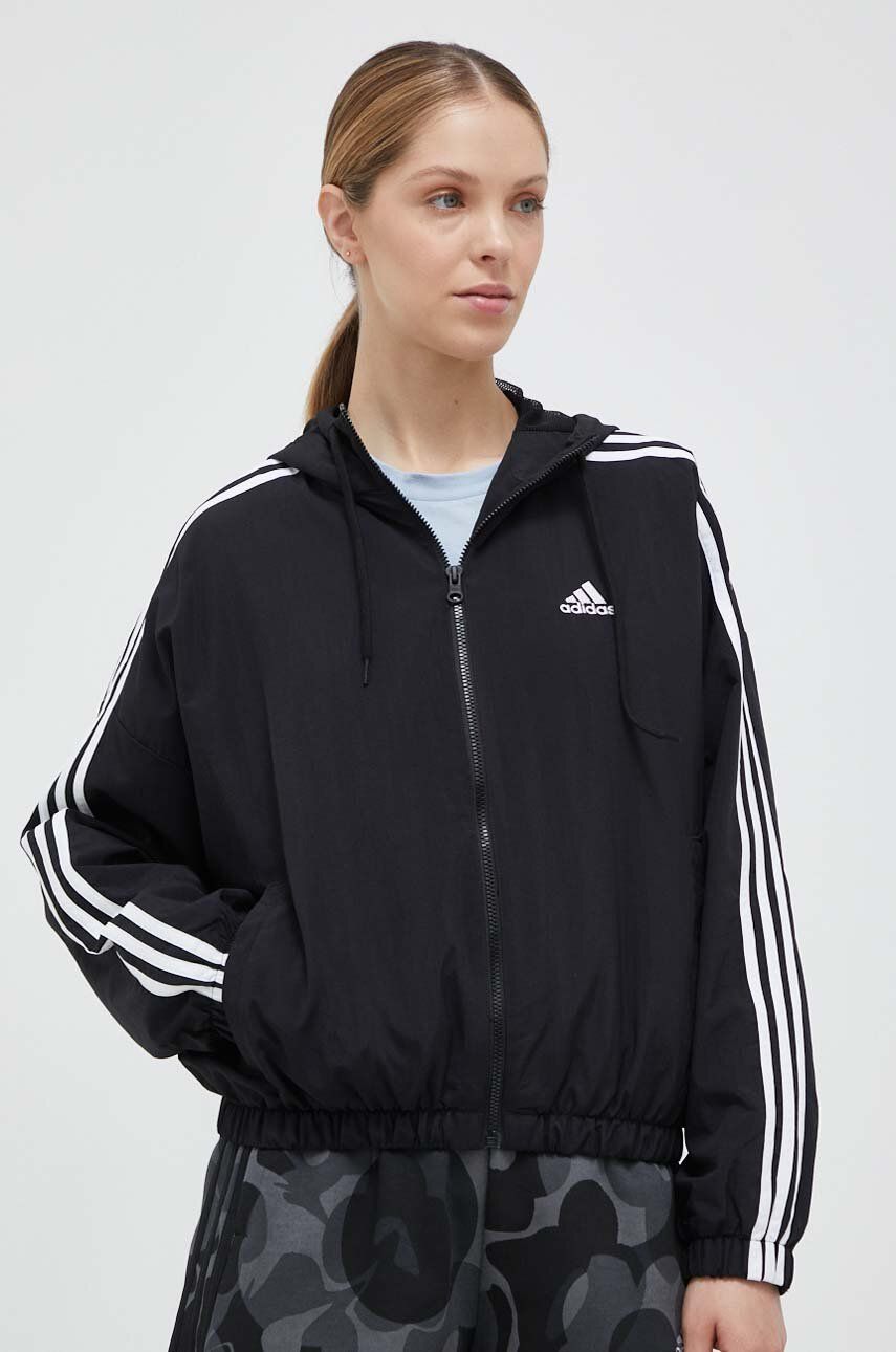 Ветровка adidas Originals Essentials 3-Stripes Woven Windbreaker Черно | HT3399, 0