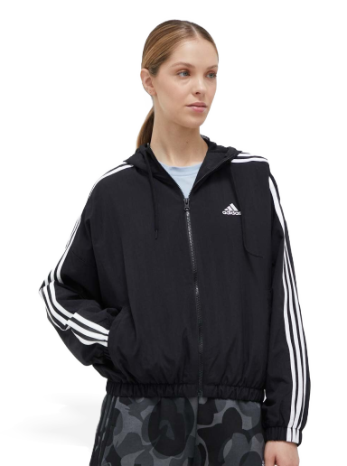 Ветровка adidas Originals Essentials 3-Stripes Woven Windbreaker Черно | HT3399