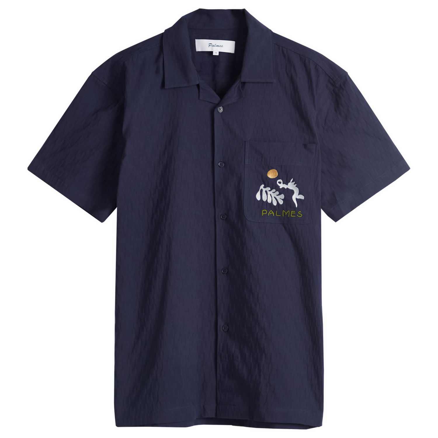 Риза Palmes Palmes Garden Short Sleeve Shirt Тъмно синьо | P30-0034-660, 0