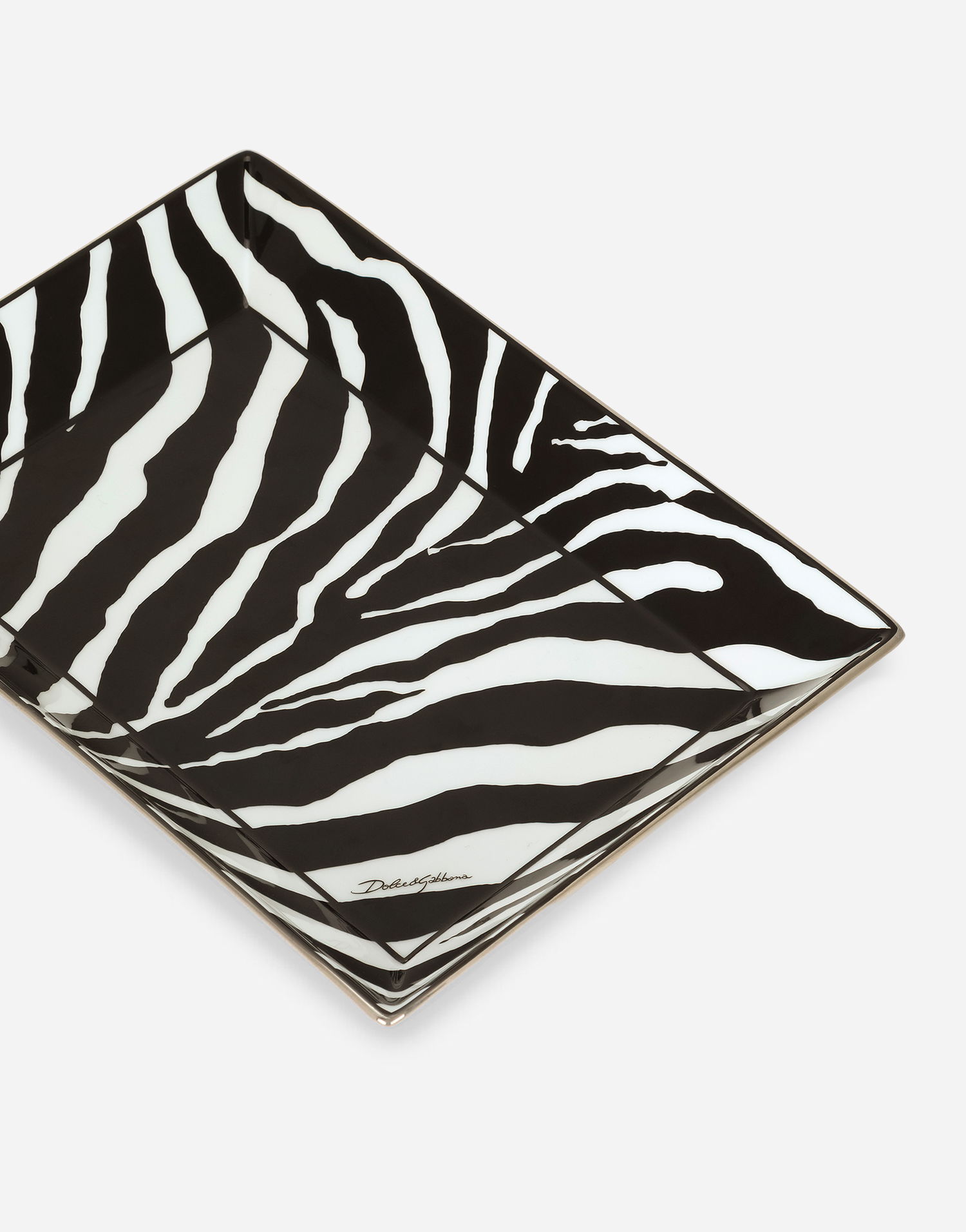 Домашен декор Dolce & Gabbana Porcelain Zebra Print Trinket Dish Onesize Многоцветен | TCC199TCAMJUZ003, 1
