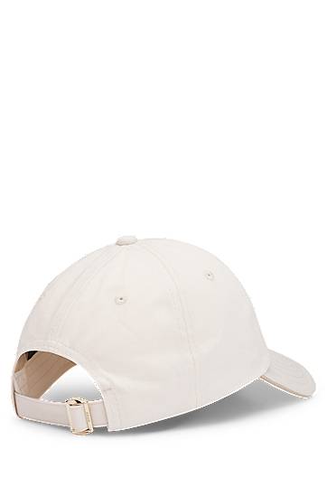Шапка с козирка BOSS BOSS Cotton-twill Cap with Metal Logo Бяло | 50533367, 1