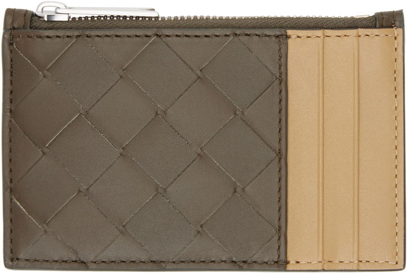 Портфейл Bottega Veneta Zippered Card Holder Кафяво | 755985 VCPQ5 3372