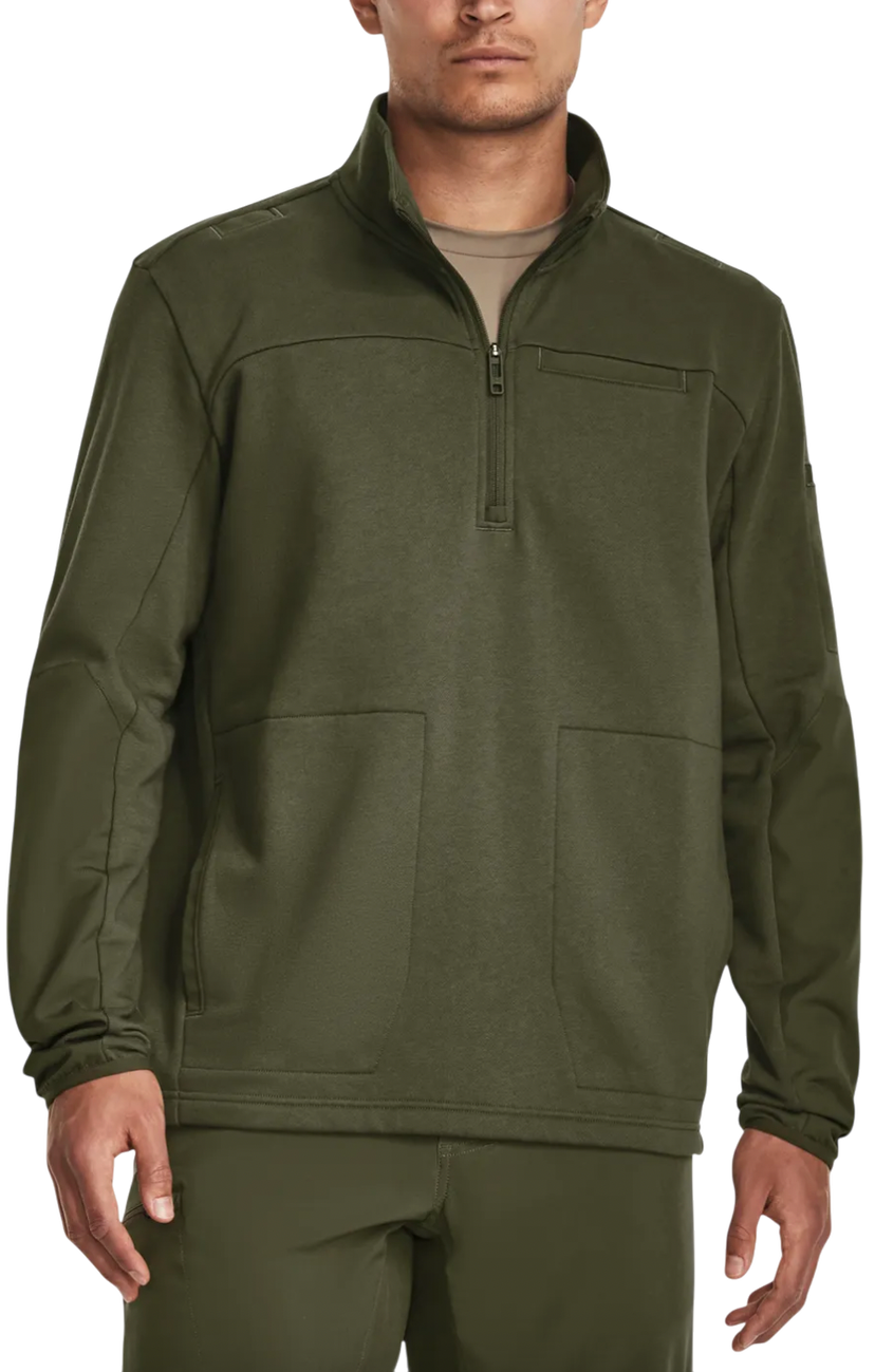 Суитчър Under Armour Under Armour Tac Rival Job Fleece 1/4 Zip Зелено | 1379203-390