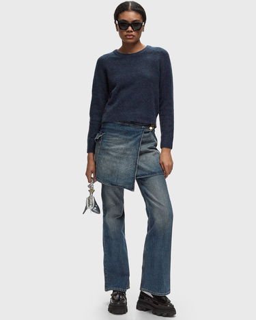 Дънки GANNI Heavy Washed Denim Flared Skirt Jeans Синьо | J1562-567, 1