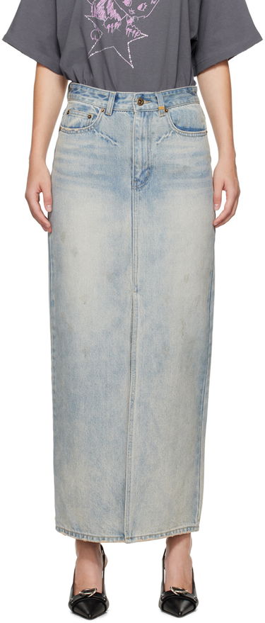 Пола We11done We11done Washed Denim Maxi Skirt Синьо | WD-DS2-24-373-W-SK, 0