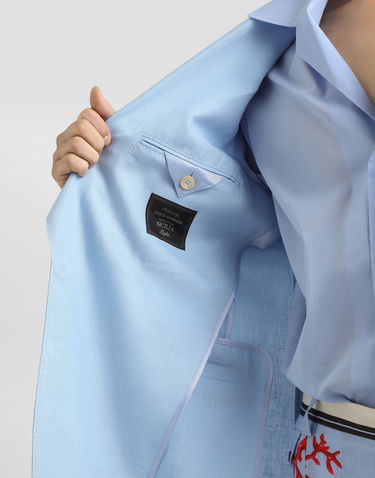 Яке Dolce & Gabbana Dolce & Gabbana Sicilia Single-Breasted Linen Jacket Синьо | G2UR6TFU4JBB1581, 3
