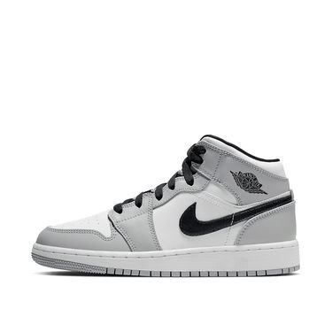 Кецове и обувки Jordan Air Jordan 1 Mid GS "Light Smoke Grey" Сиво | 554725-092, 1