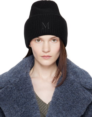 Шапка Max Mara Max Mara Embroidered Logo Beanie Черно | 2424576022600 MM02257, 0