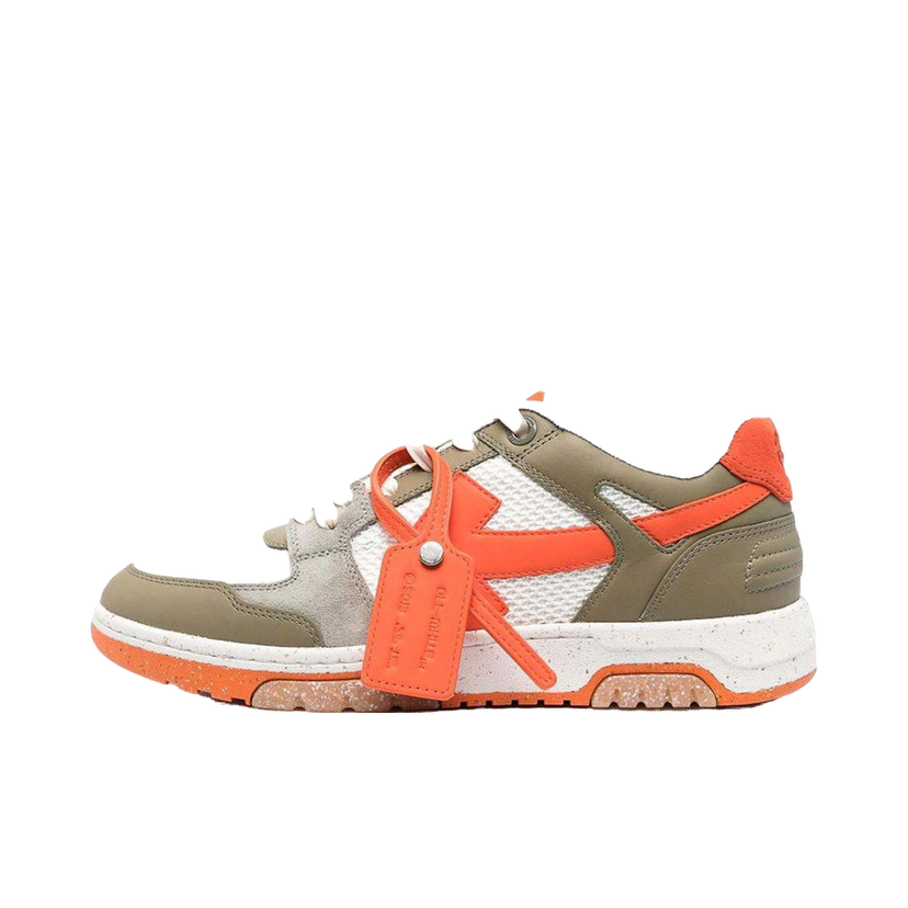Кецове и обувки Off-White Out Of Office Low Slim Military Bright Orange Зелено | OMIA243S23LEA0015622