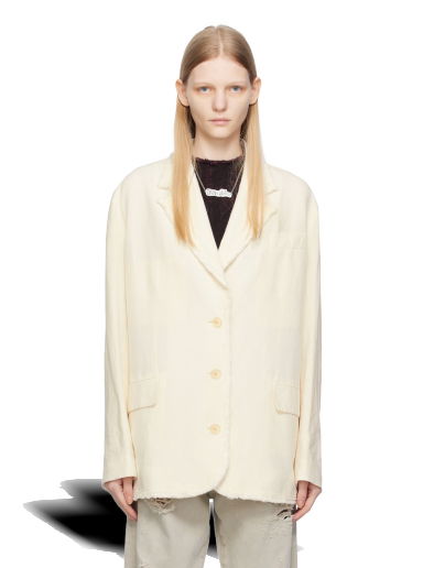 Палта Acne Studios Off-White Single-Breasted Blazer Бежово | AH0267-