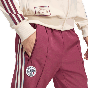 Спортни панталони adidas Originals Ajax Amsterdam Terrace Icons Track Pants Бургунди | jm7346, 3