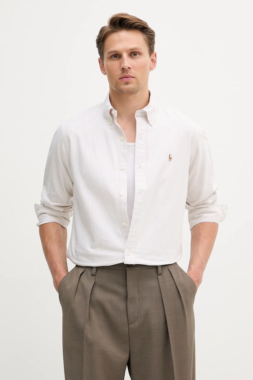 Риза Polo by Ralph Lauren Polo Ralph Lauren Regular Fit Button-Down Shirt Бяло | 710953704