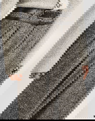 Панталони Dolce & Gabbana Dolce & Gabbana Wool Blend Dotted Cuffed Trousers Бежово | GP16OTFMZAJS8030, 3