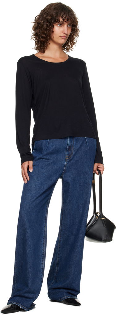 Дънки Loulou de Saison Loulou de Saison Attu Pleated Jeans Синьо | ATTU LDS, 3