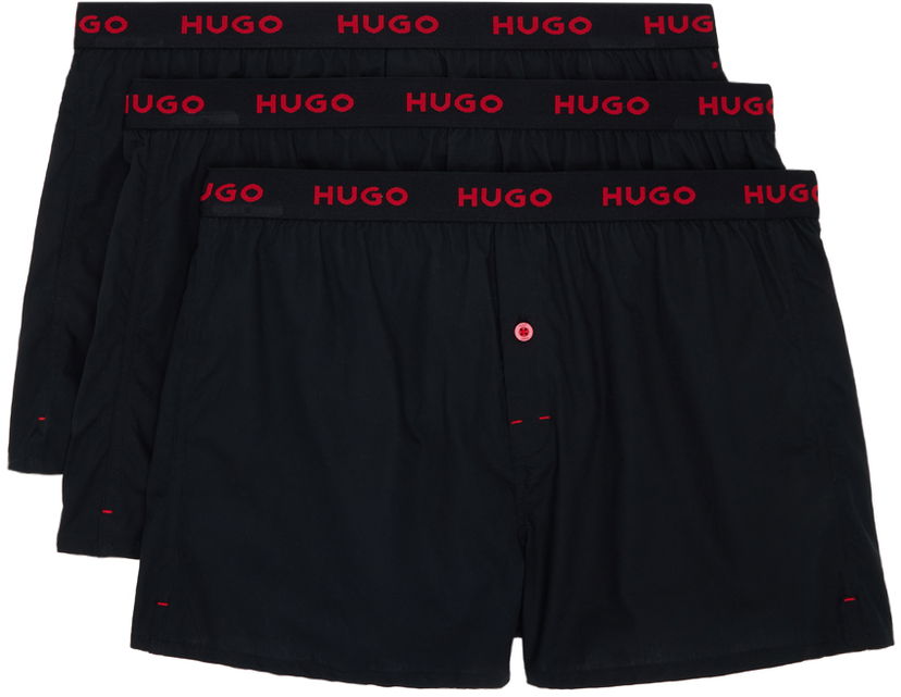 Боксерки BOSS Hugo Three-Pack Logo Boxers Черно | 50510216