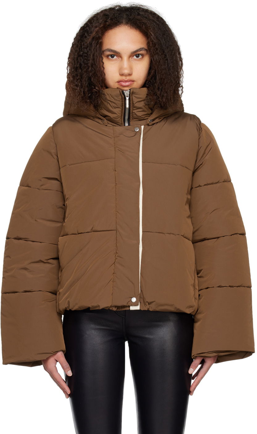 Пухо яке Rhude Rhude Hooded Puffer Jacket Кафяво | RHFW22JA34016090, 0