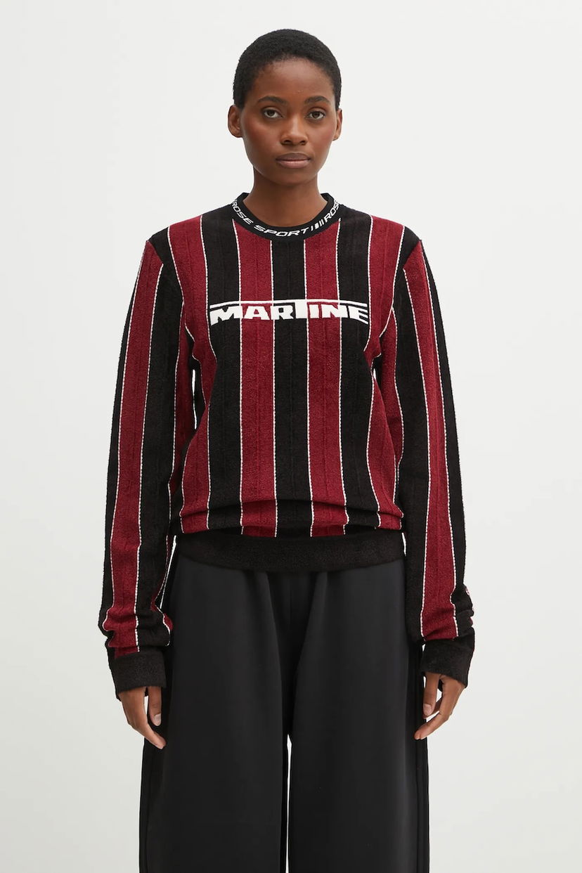 Пуловер Martine Rose Martine Rose Sporty Logo Crew Striped Long-Sleeve Sweater Многоцветен | 982YA20027