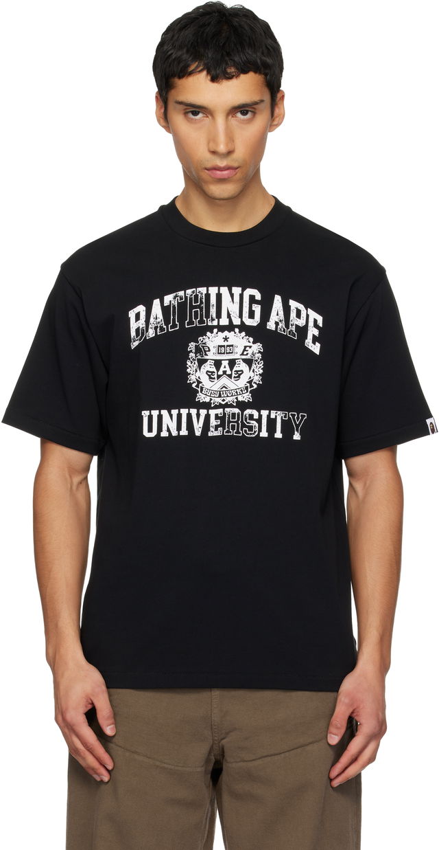 Spray Print College Logo T-shirt