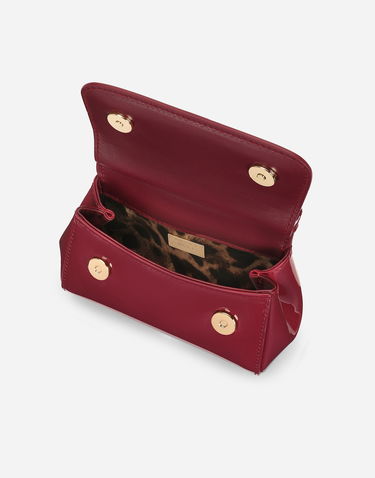 Дамска чанта Dolce & Gabbana Dolce & Gabbana Mini Sicily Leather Handbag Червено | BB7504A147180343, 3