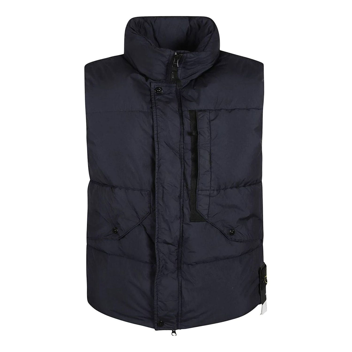 Жилетка Stone Island Logo Patch High-neck Padded Vest Синьо | 7915G0423-V0020, 0