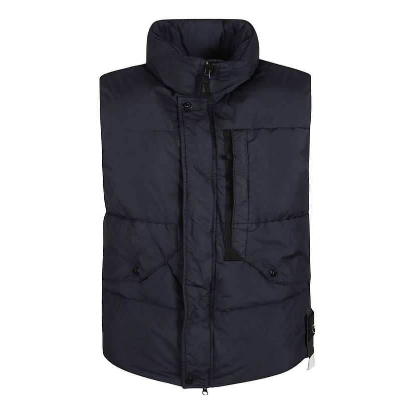 Жилетка Stone Island Logo Patch High-neck Padded Vest Синьо | 7915G0423-V0020