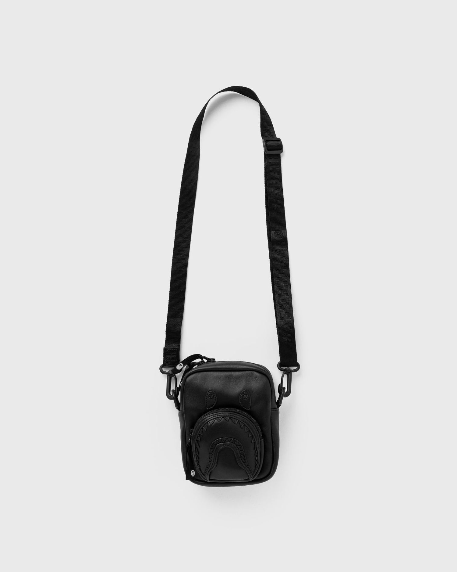 Чанта през рамо BAPE Shark Leatherini Crossbody Bag Черно | 001SGK801004MBLK, 0
