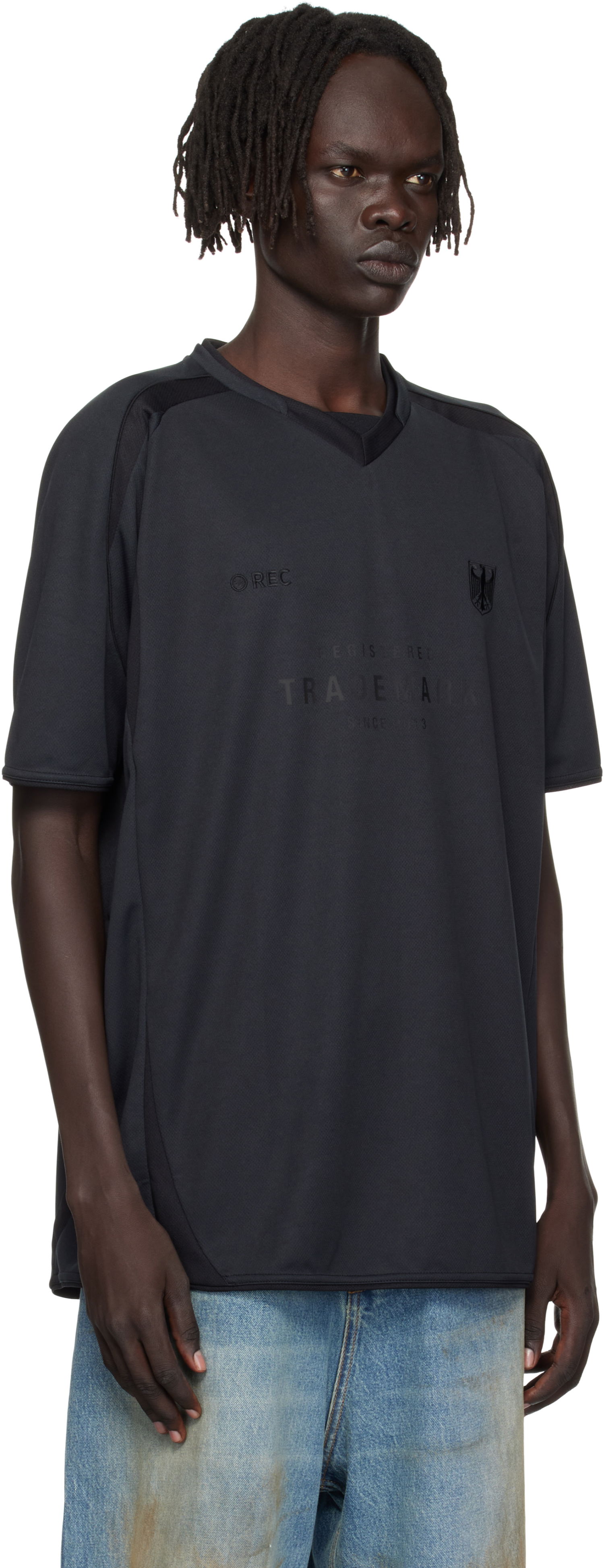Фланелка VETEMENTS VETEMENTS Trademark Football Jersey Черно | UH76TR500B, 1