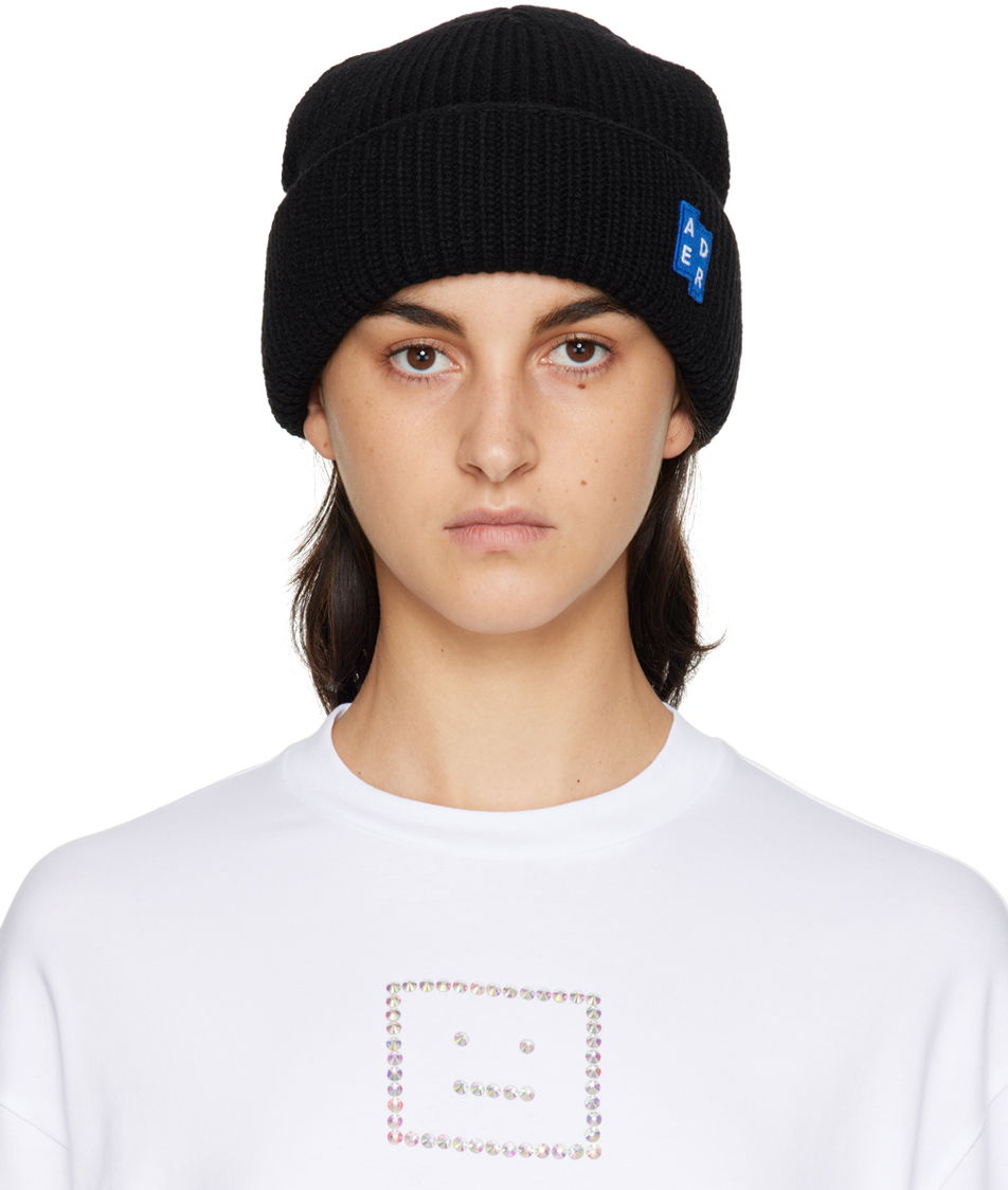 Шапка ADER ERROR ADER error Logo Rib Knit Beanie Черно | BLAFWBE03BK, 0