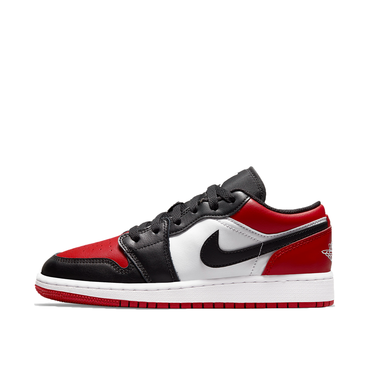 Кецове и обувки Jordan Air Jordan 1 Low "Bred Toe" GS Червено | 553560-612, 1