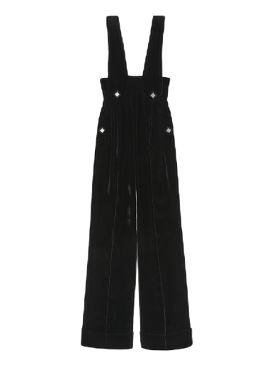 Комбинезон Gucci Silk Viscose Cuffed Jumpsuit Черно | 725971 ZAGN6 1000
