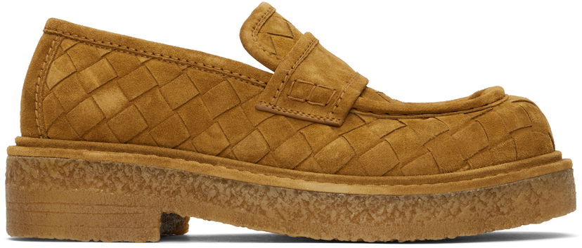 Кецове и обувки Bottega Veneta Bottega Veneta Haddock Suede Platform Loafers Кафяво | 806935 V3QE0 2615