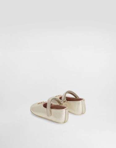 Кецове и обувки Dolce & Gabbana Dolce & Gabbana Laminated Nappa Leather Newborn Ballet Flats Металик | DK0161AJ13380988, 2