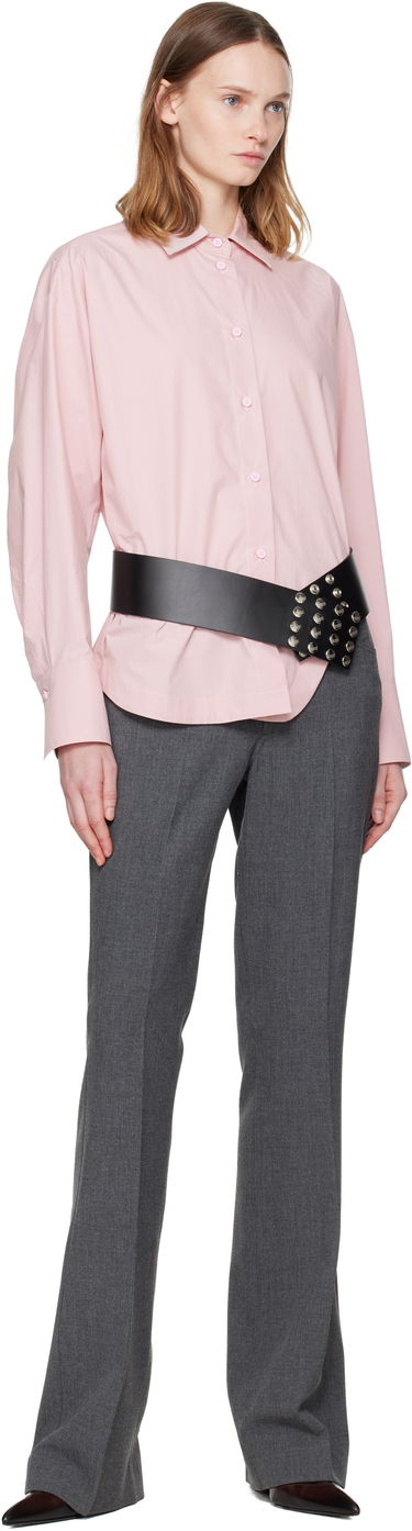 Риза The Attico Eliza Long-Sleeve Button-Up Shirt Розово | 251WCH00014 CCC052AA, 3