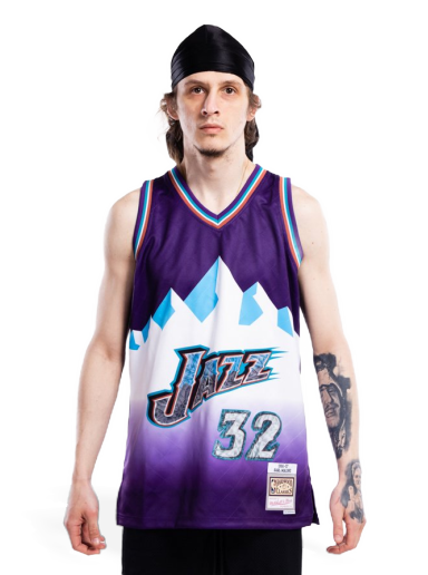 Фланелка Mitchell & Ness 75th Anniversary Swingman Jersey Karl Malone Лилаво | SMJY1202-UJA96KMAPURP