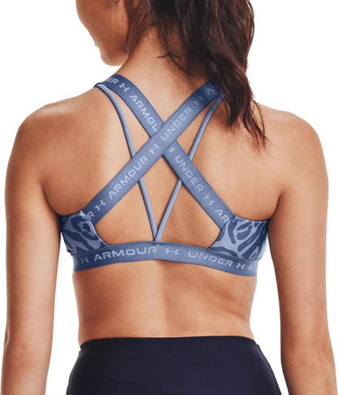Сутиен Under Armour Crossback Low Print Sports Bra Синьо | 1363240-470, 1