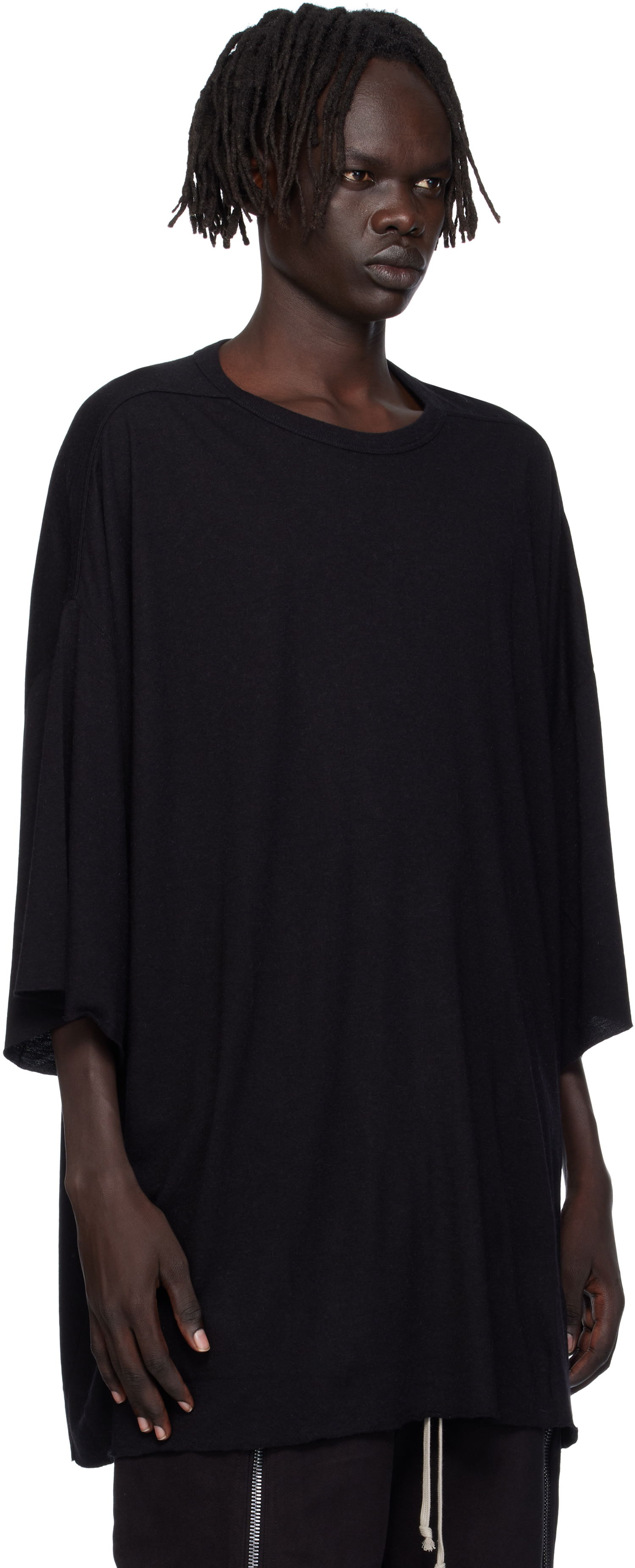 Тениска Rick Owens Rick Owens Concordians Tommy T-Shirt Черно | RU02E1283 JR, 1