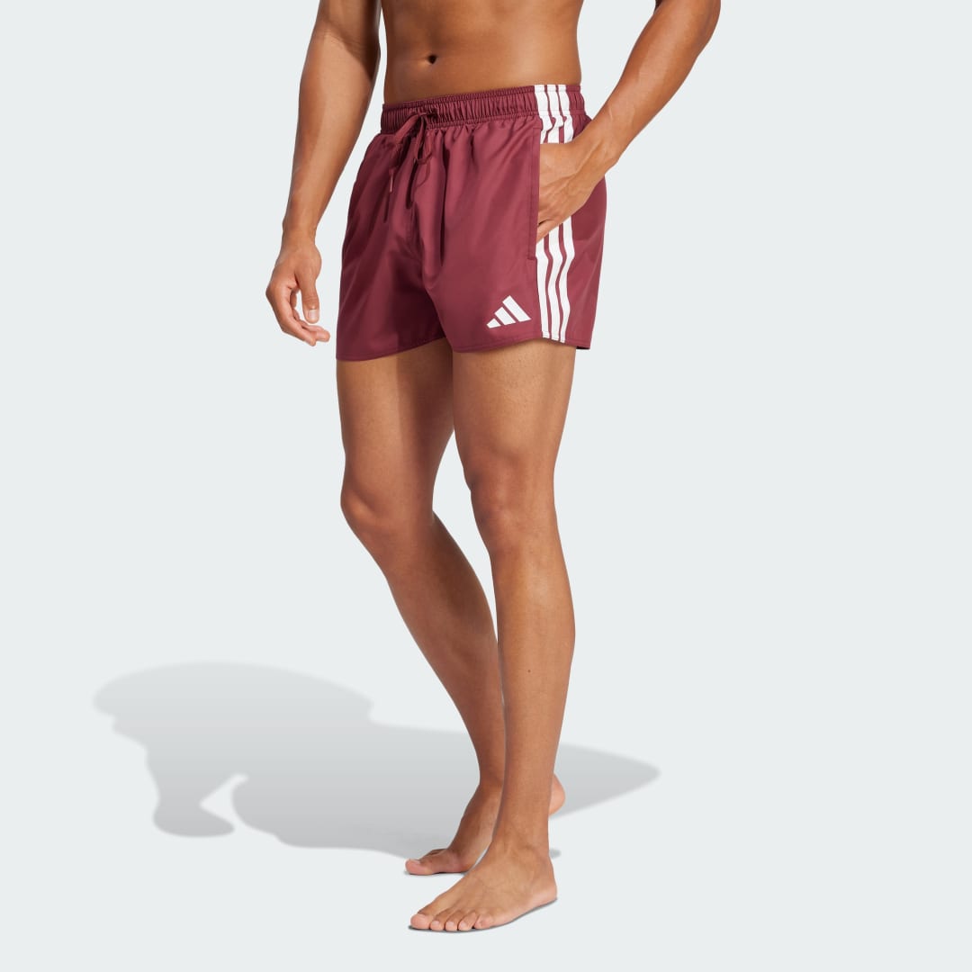 Бански adidas Performance 3-Stripes Swim Shorts 3-Inch Червено | JL5572, 0